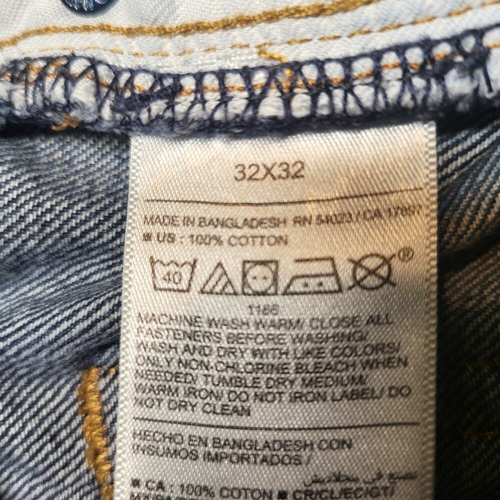 Old Navy Jeans Mens 31x31 Blue Athletic Straight Leg Distressed Denim Stretch - Picture 5 of 10